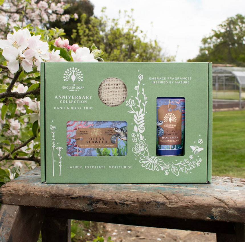 The English Soap Company Anniversary, Ocean Seaweed Soap & Hand Cream Gift Set