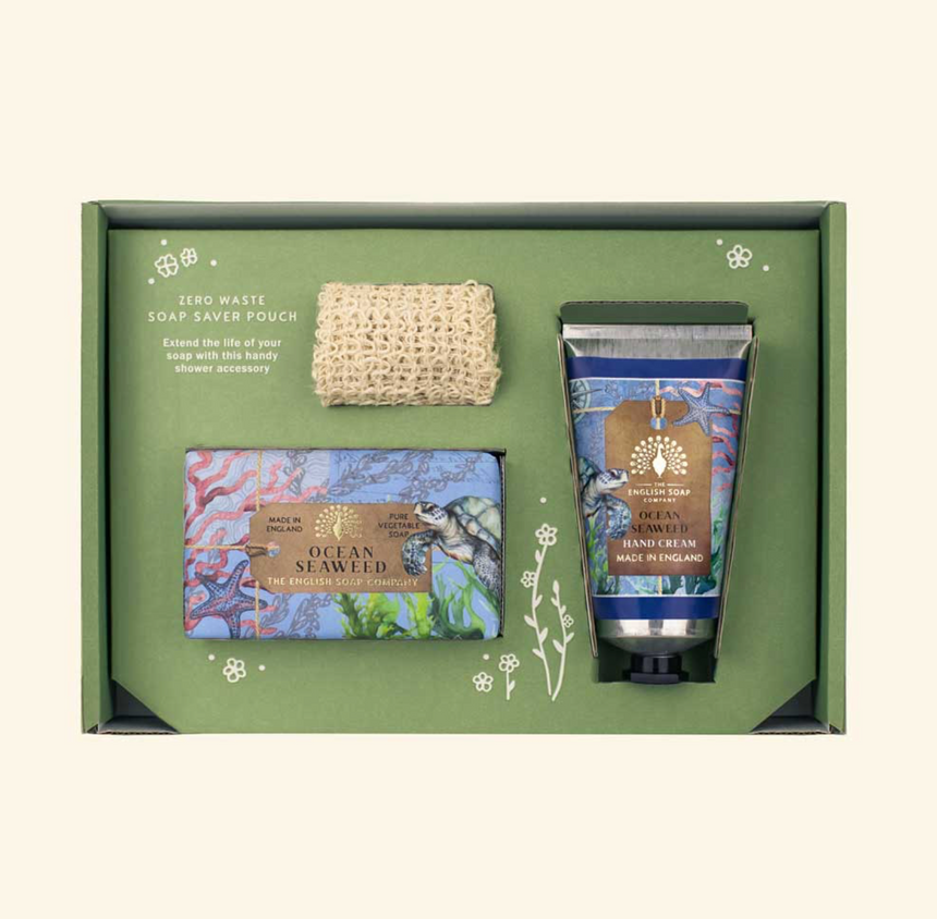 The English Soap Company Anniversary, Ocean Seaweed Soap & Hand Cream Gift Set