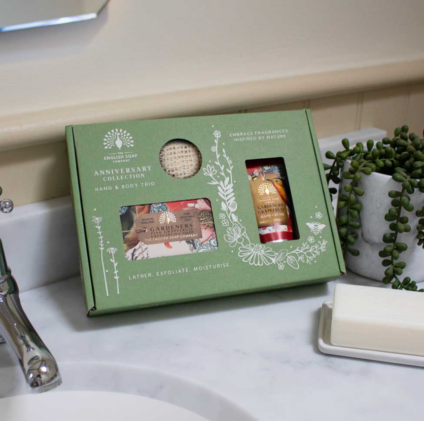 The English Soap Company Anniversary, Gardeners Grapefruit Soap & Hand Cream Gift Set