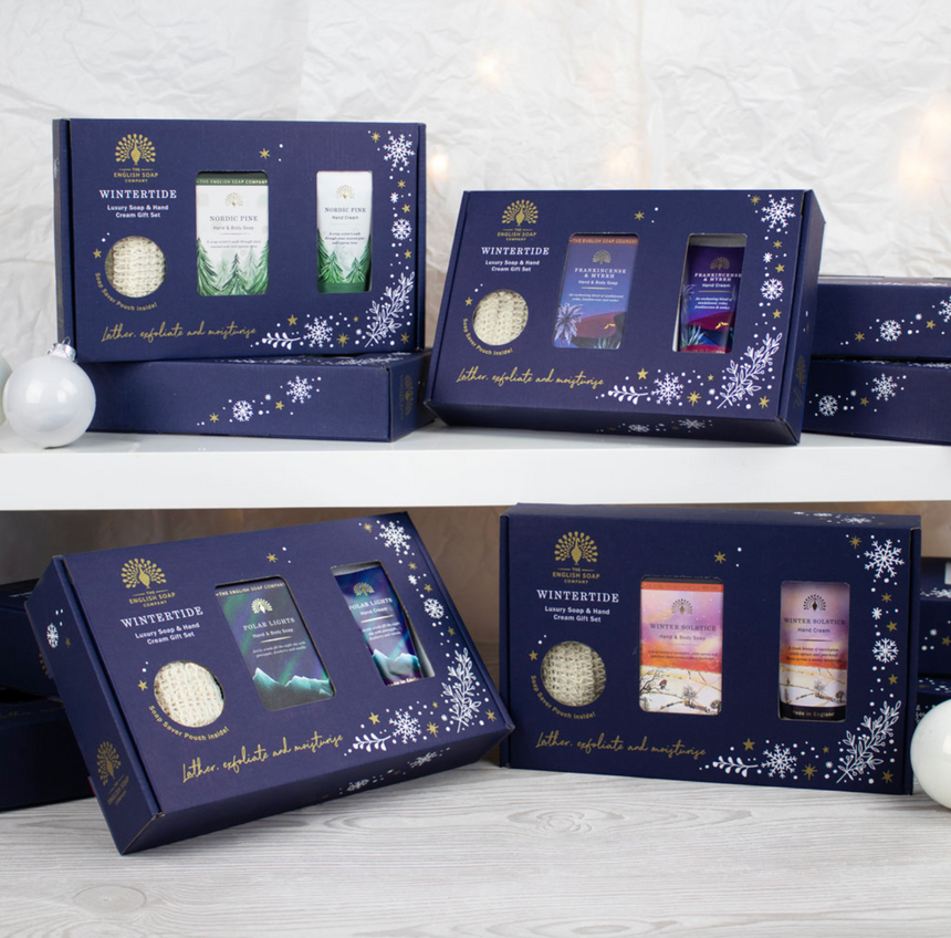 The English Soap Company Wintertide, Frankincense & Myrrh Luxury Soap & Hand Cream Gift Set