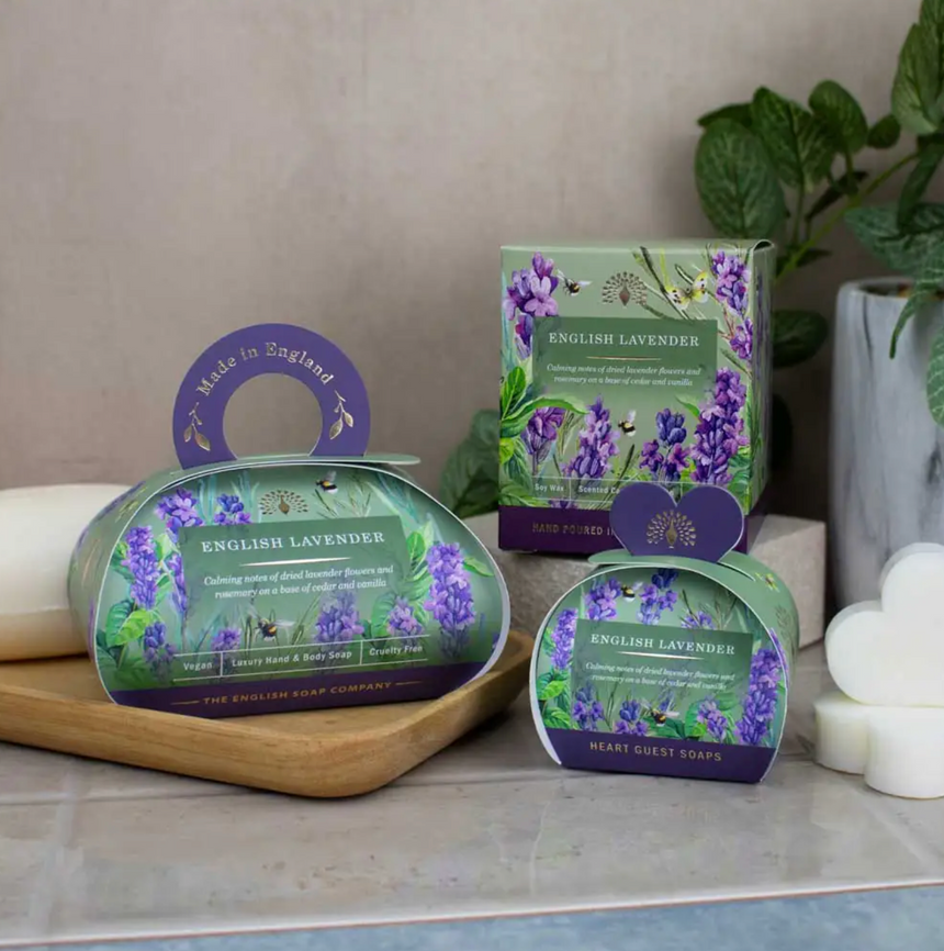 The English Soap Company Signature, English Lavender Mini Heart Soaps