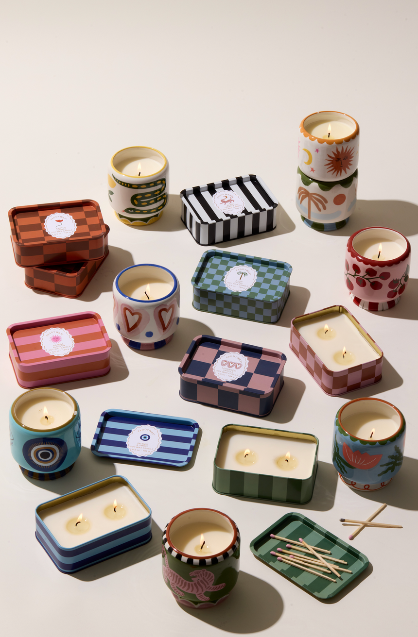 Paddywax A Dopo Snake Tin Scented Candle, Wild Lemongrass
