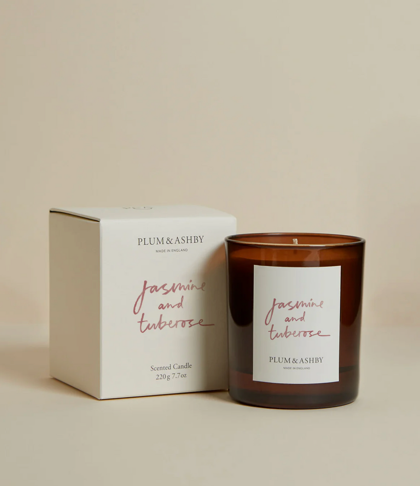 Plum & Ashby Large Scented Candle, Jasmine & Tuberose