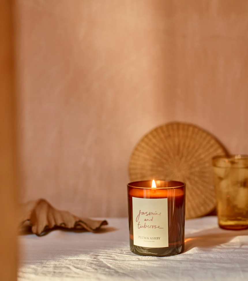 Plum & Ashby Large Scented Candle, Jasmine & Tuberose