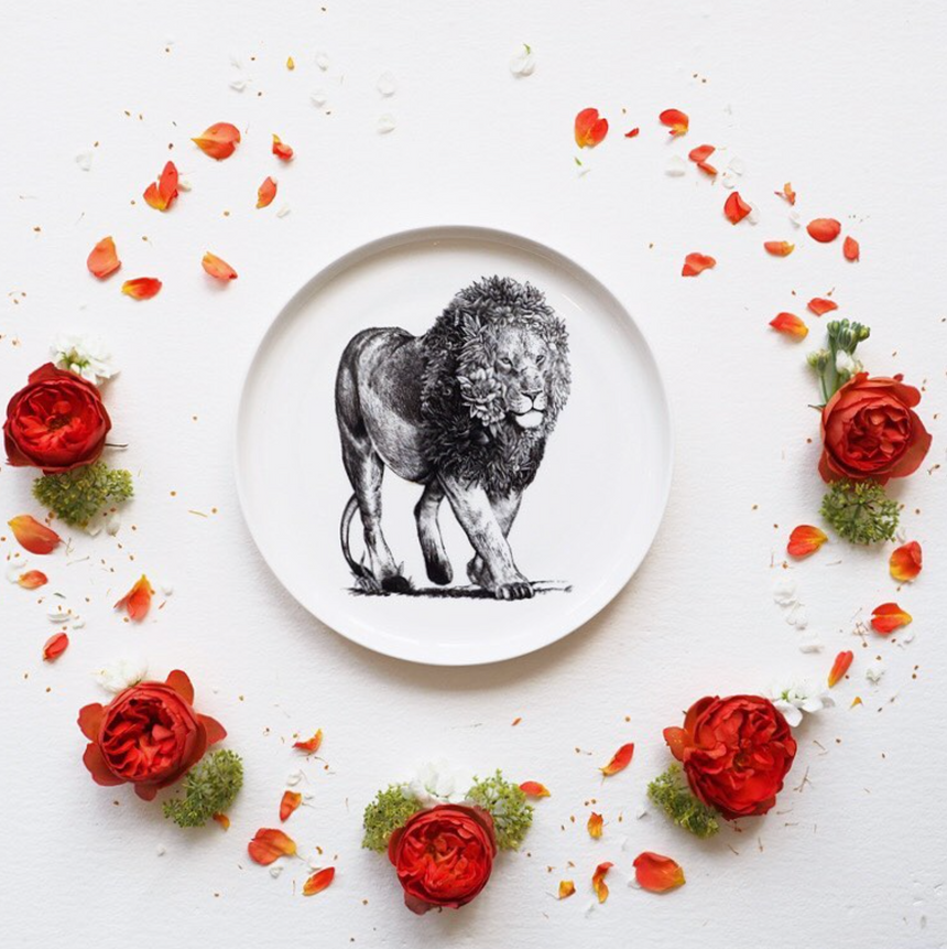 Maxwell & Williams Marini Ferlazzo Wildlife Side Plate, African Lion
