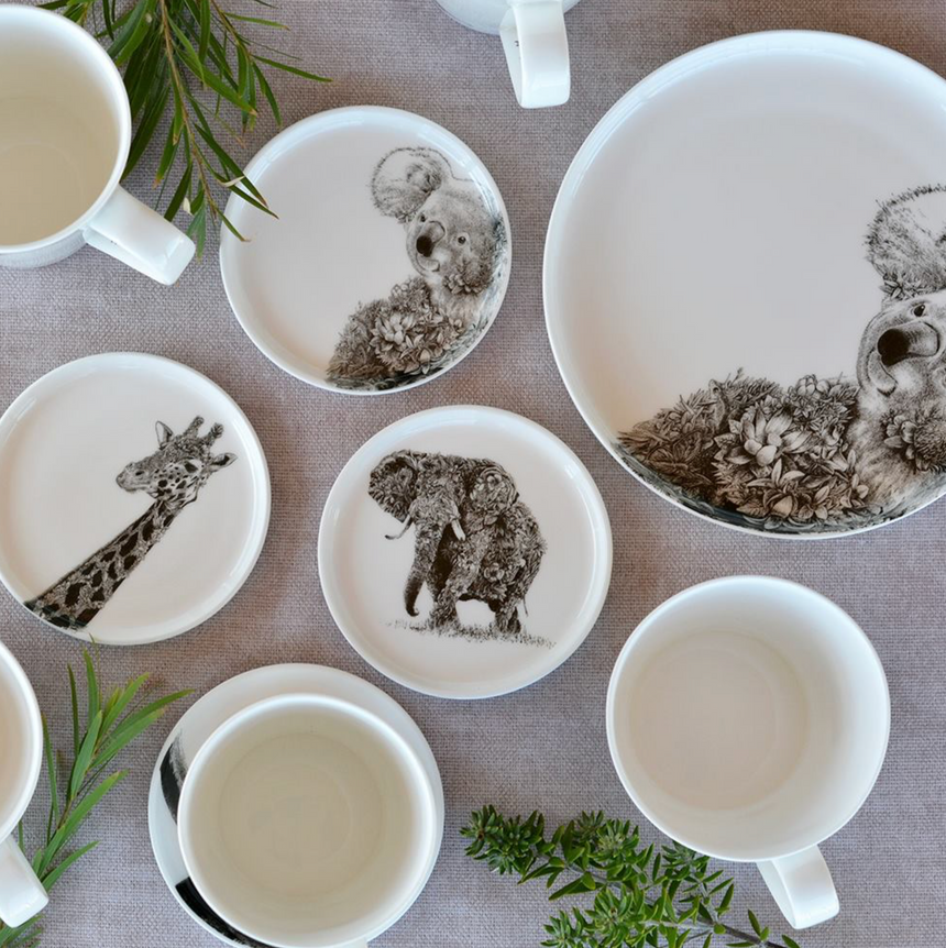 Maxwell & Williams Marini Ferlazzo Wildlife Side Plate, African Elephant
