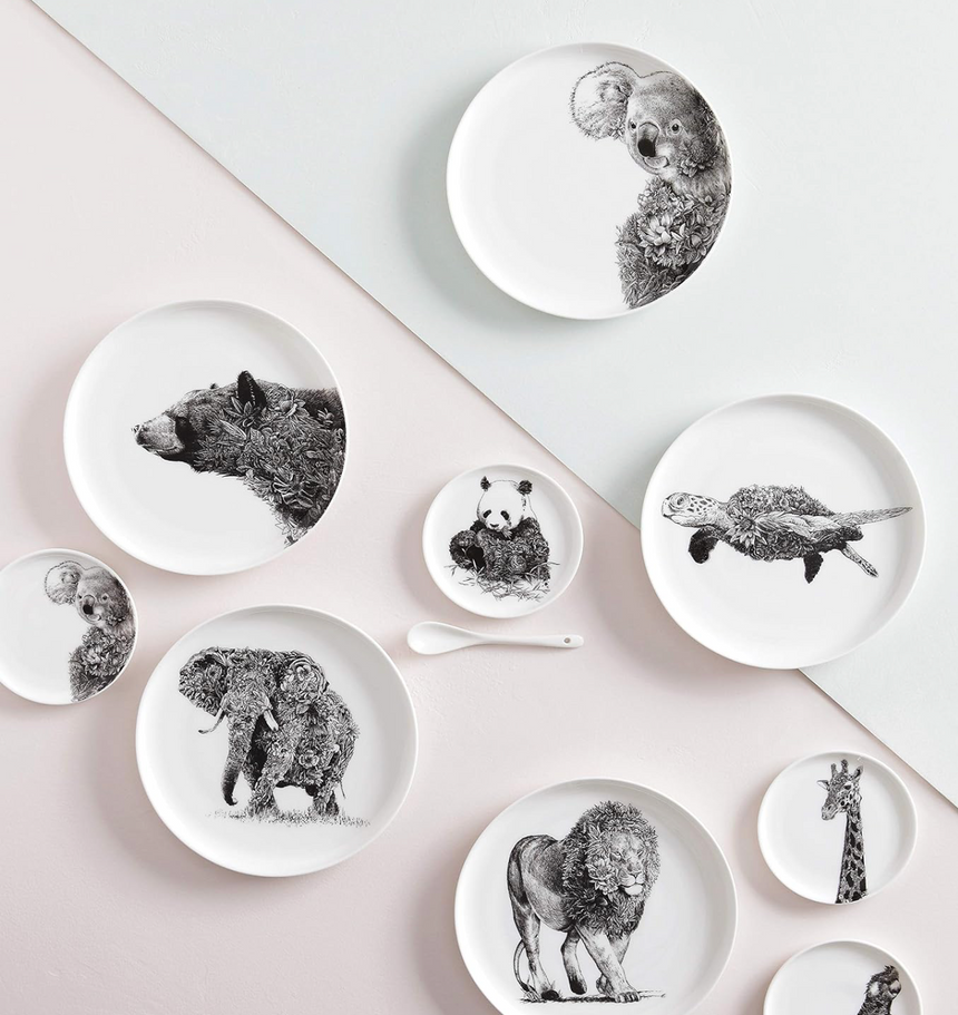 Maxwell & Williams Marini Ferlazzo Wildlife Side Plate, African Lion