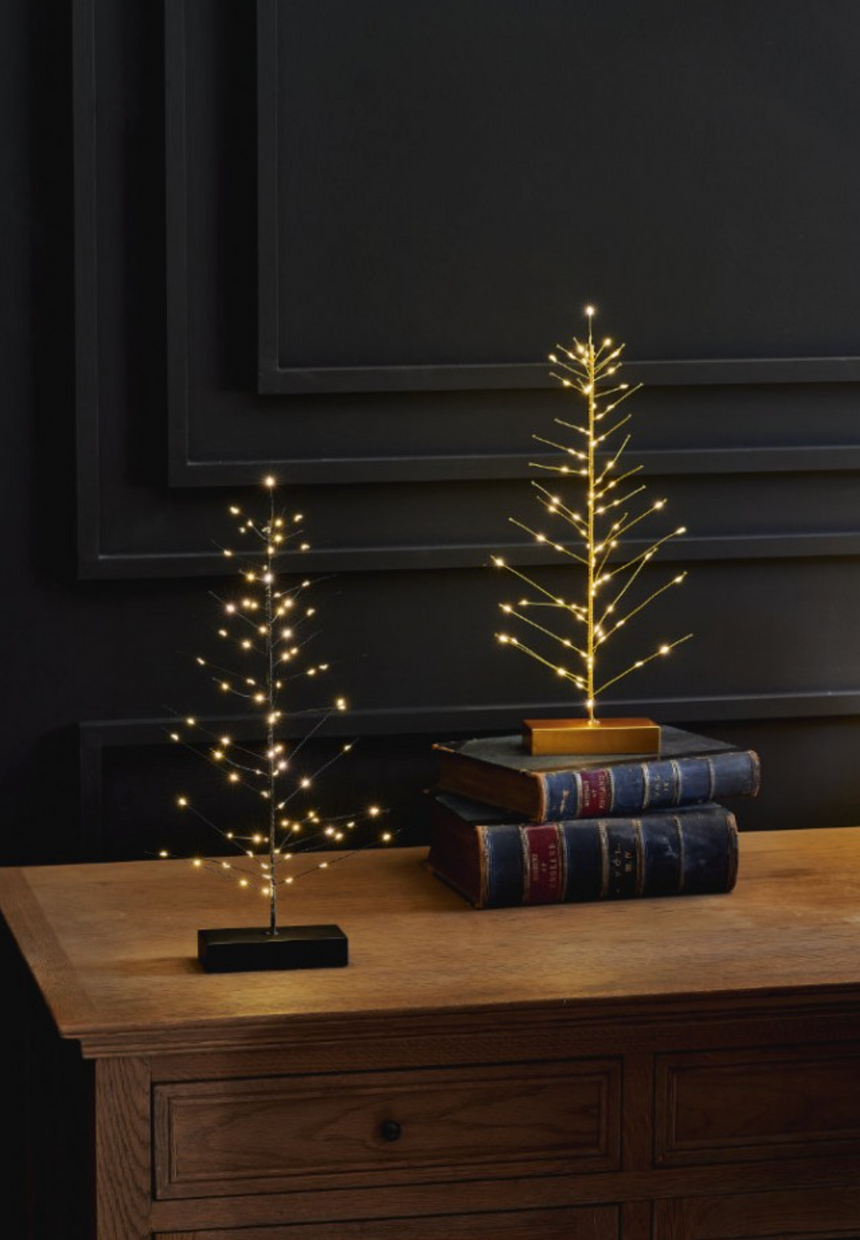 LED Festive Table Tree, Gold