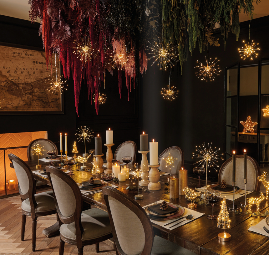 Starburst Mini Table LED Fairy Light, Gold