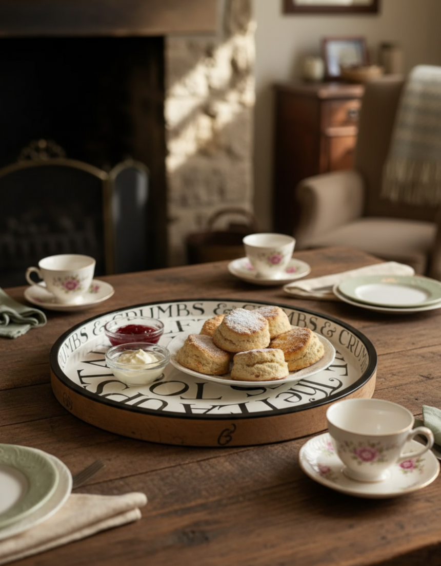 Emma Bridgewater Deep-Well Mini Serving Tray, Black Toast