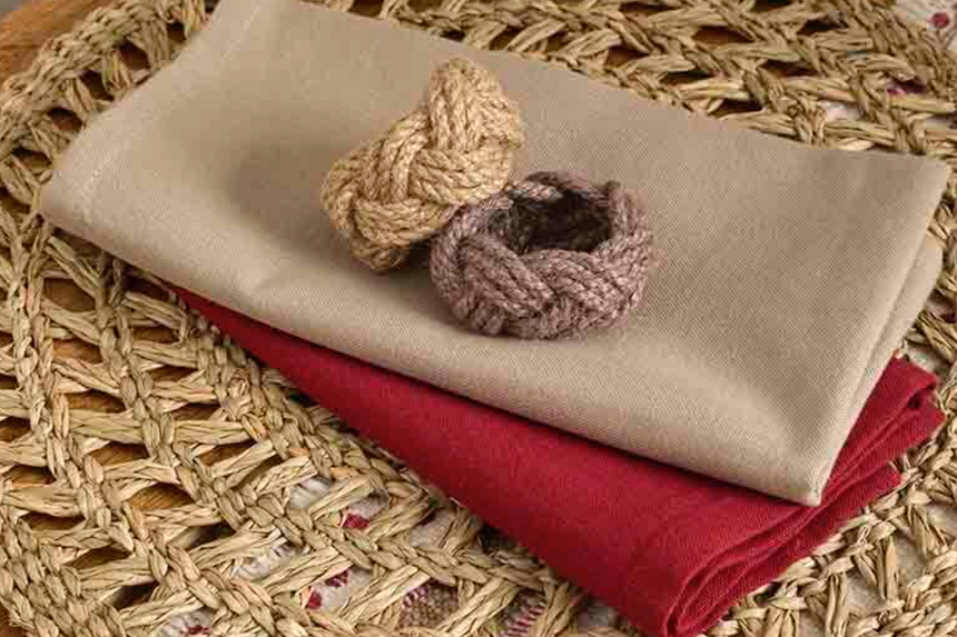Walton & Co Jute Napkin Ring, Brown