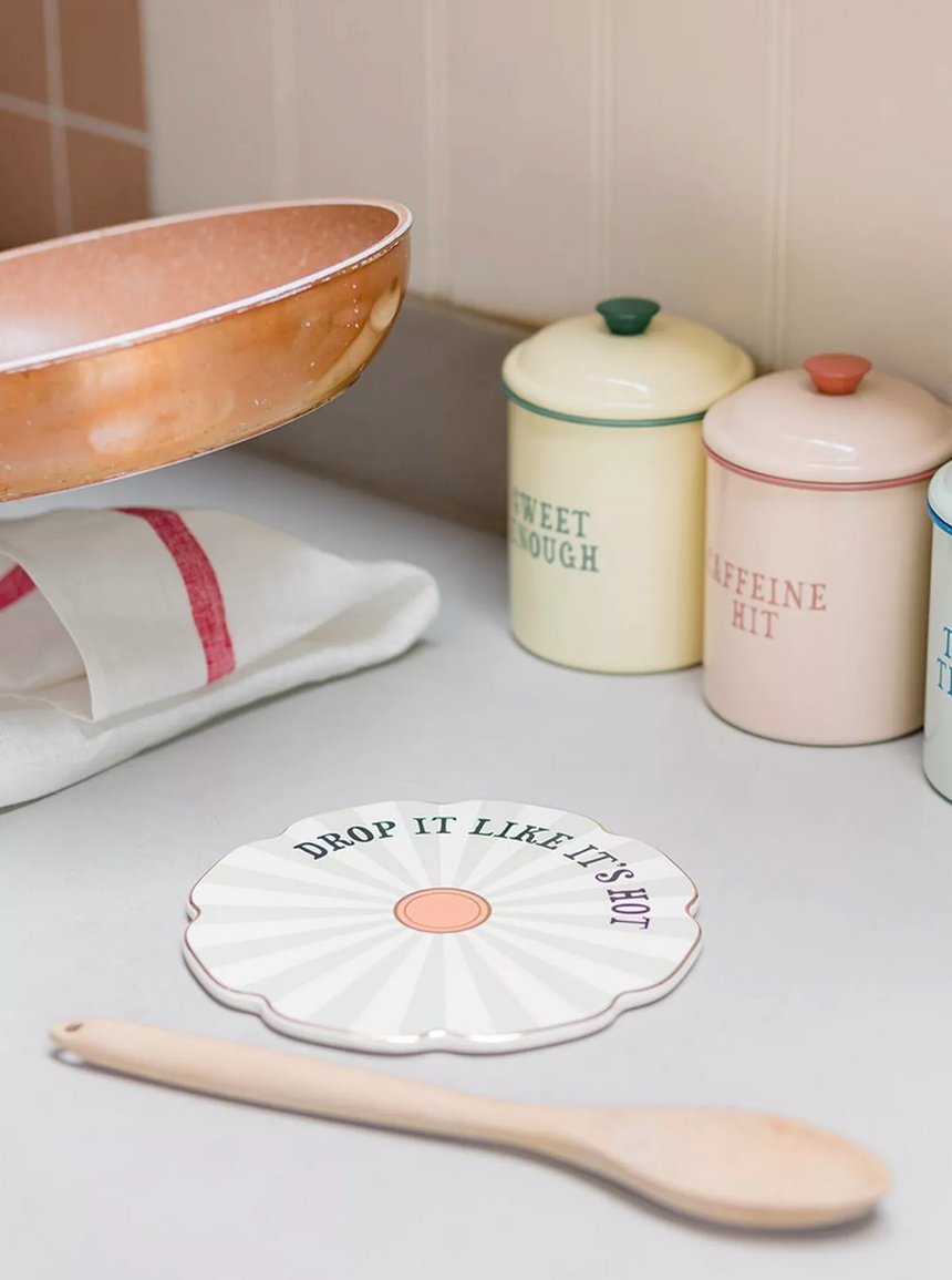 Yvonne Ellen Ceramic Trivet, Drop It Like It Hot
