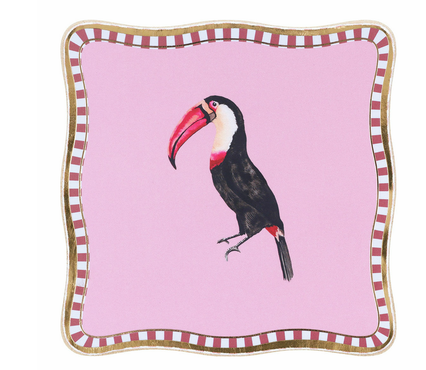 Yvonne Ellen Rectangular Birds Coasters, ( Set Of 4 )