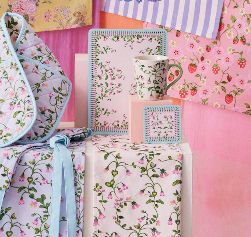 Cath Kidston Twin Flowers  Placemats( Set Of 4)