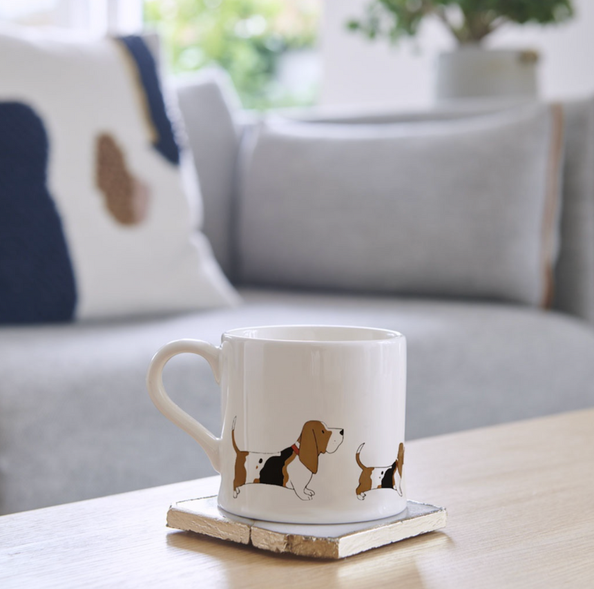 Sweet William Ceramic Mug, Basset Hound