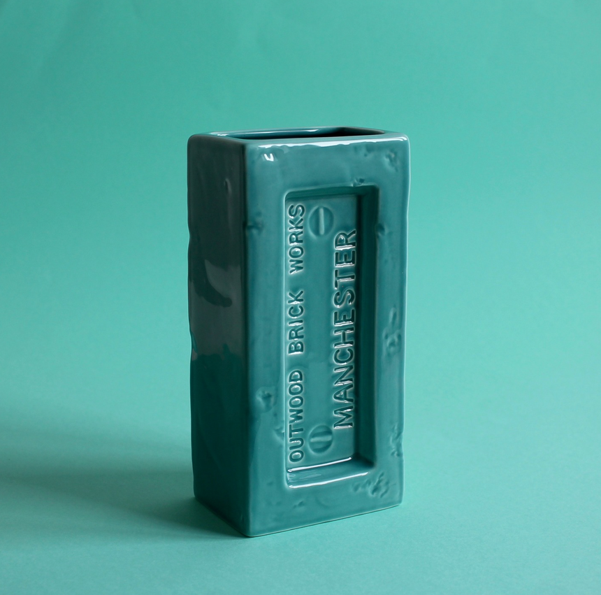 Manchester Brick Vase, Turquoise