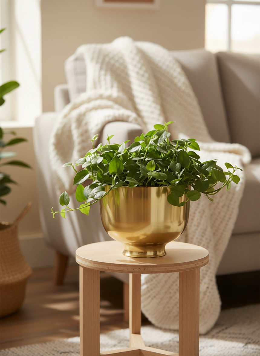 Bloomingville Metal Planter, Gold