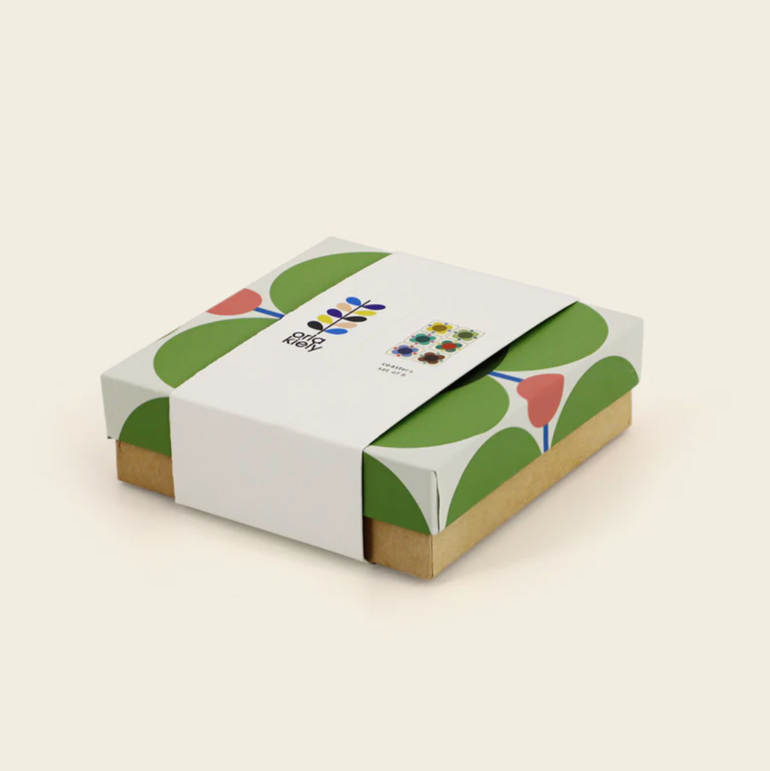 Orla Kiely Atomic Flower Coasters (Set Of 6 )