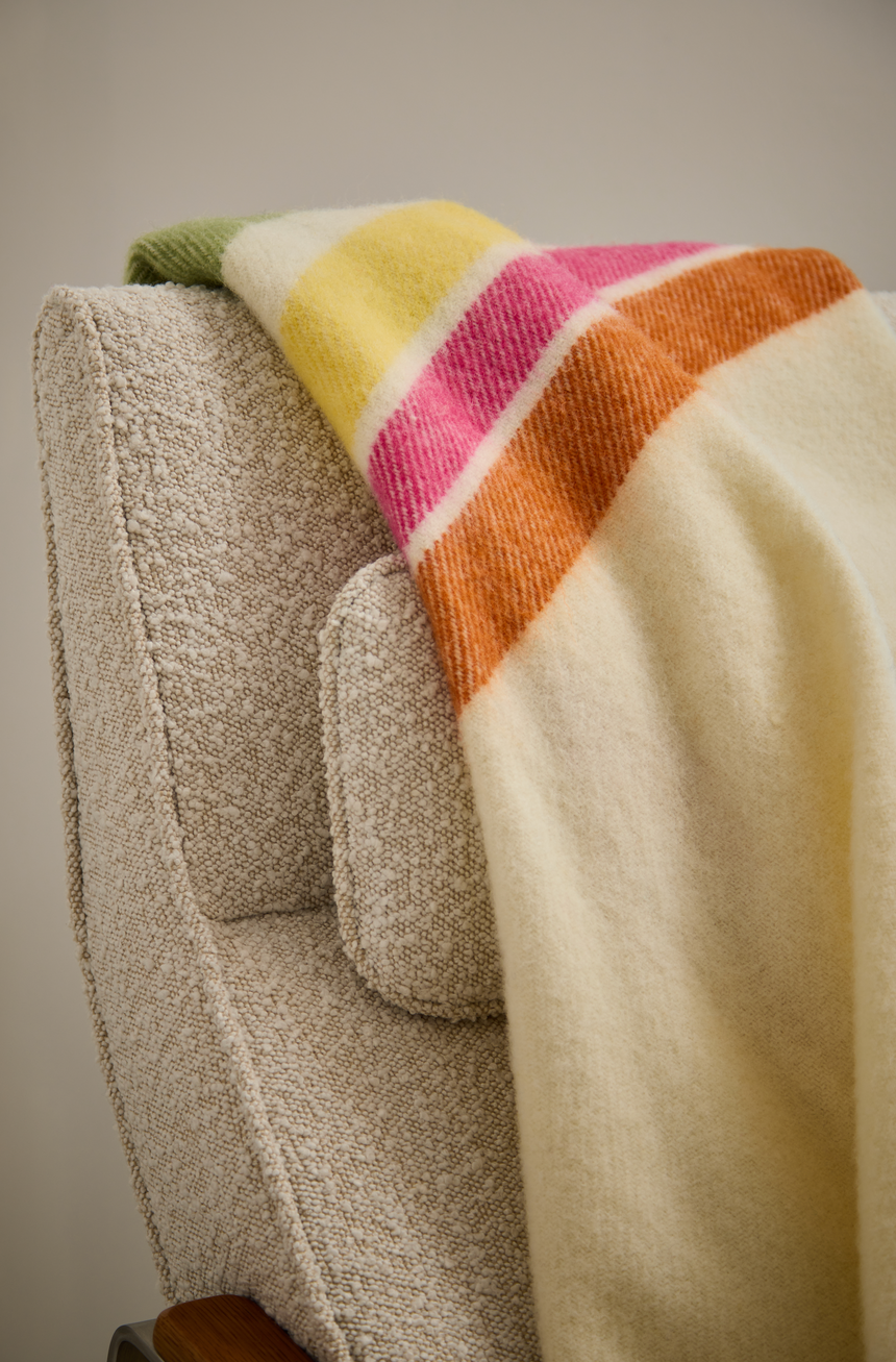 Tweedmill Alaska Pure New Wool Throw, Petal