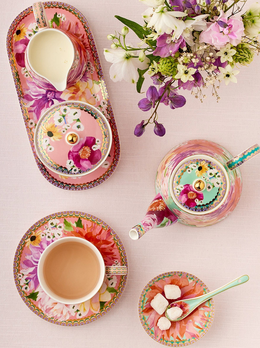 Maxwell & Williams Teas & C’S Dahlia Daze Serving Platter, pink