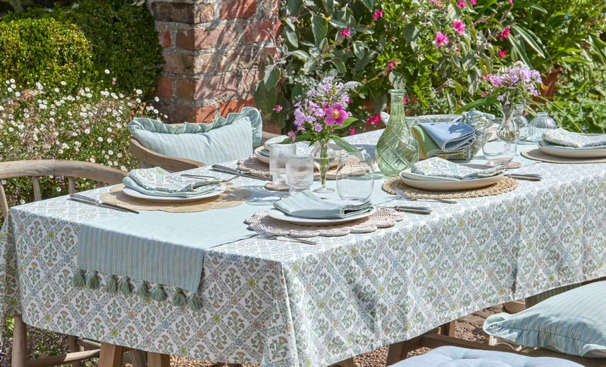 Walton & Co Trellis Cotton Tablecloth
