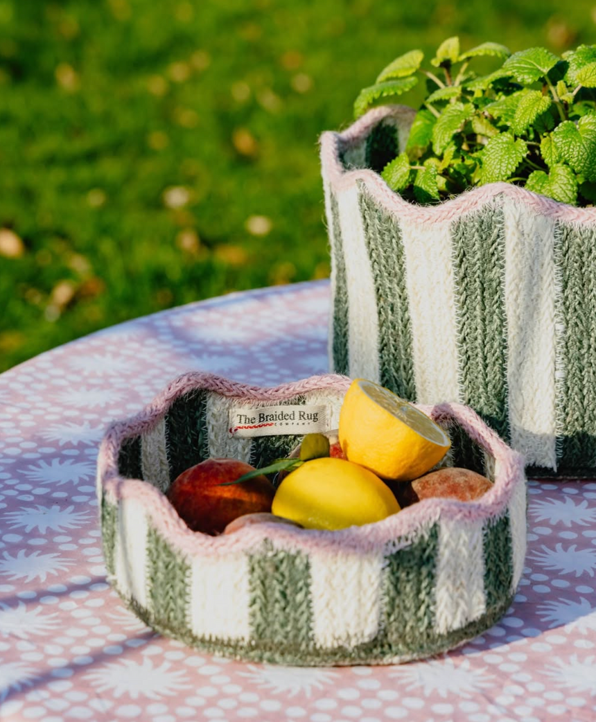 The Braided Rug Company Tulip Basket, Fig