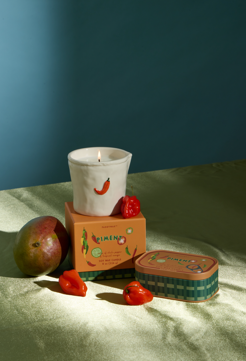 Paddywax Bistro Piment Scented Tin Candle, Chilli & Mango