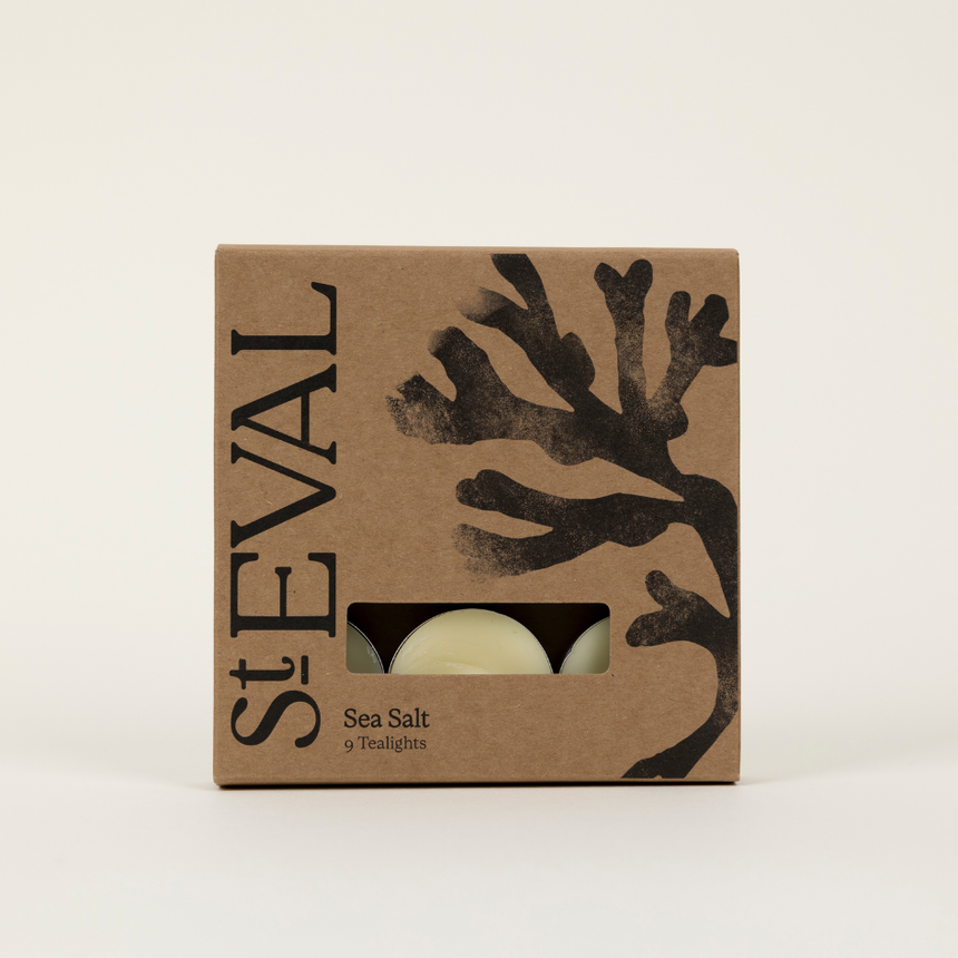 St Eval Sea Salt Scented Tealights, (Set Of 9)