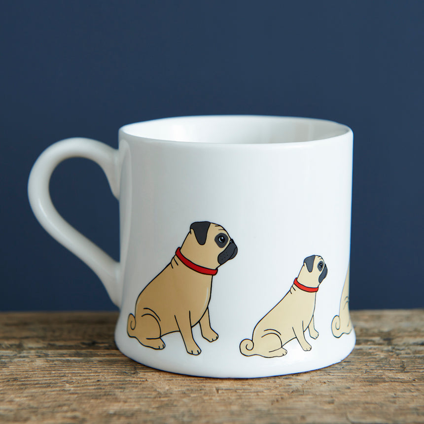 Sweet William Ceramic Mug, Pug
