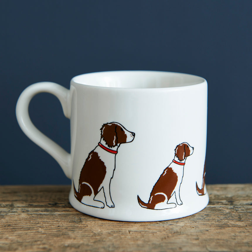 Sweet William Ceramic Mug, Springer Spaniel Liver & White