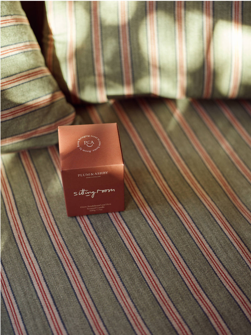 Plum & Ashby Large Scented Sitting Room  Candle, Green Sandalwood & Fern