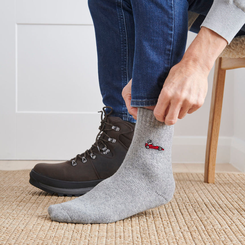 Sweet William Sport Walking Socks , Formula One Racing Car ( Red )