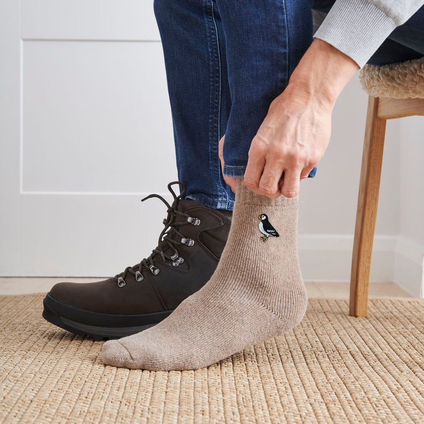 Sweet William Coastal Walking Wool Socks, Puffing
