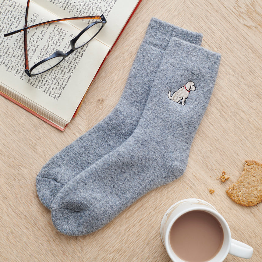 Sweet William Dog Walker Socks, Apricot Cockapoo