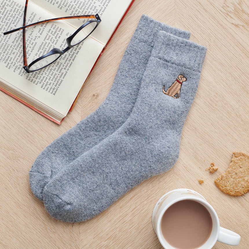 Sweet William Dog Walker Socks, Fox Red Labrador