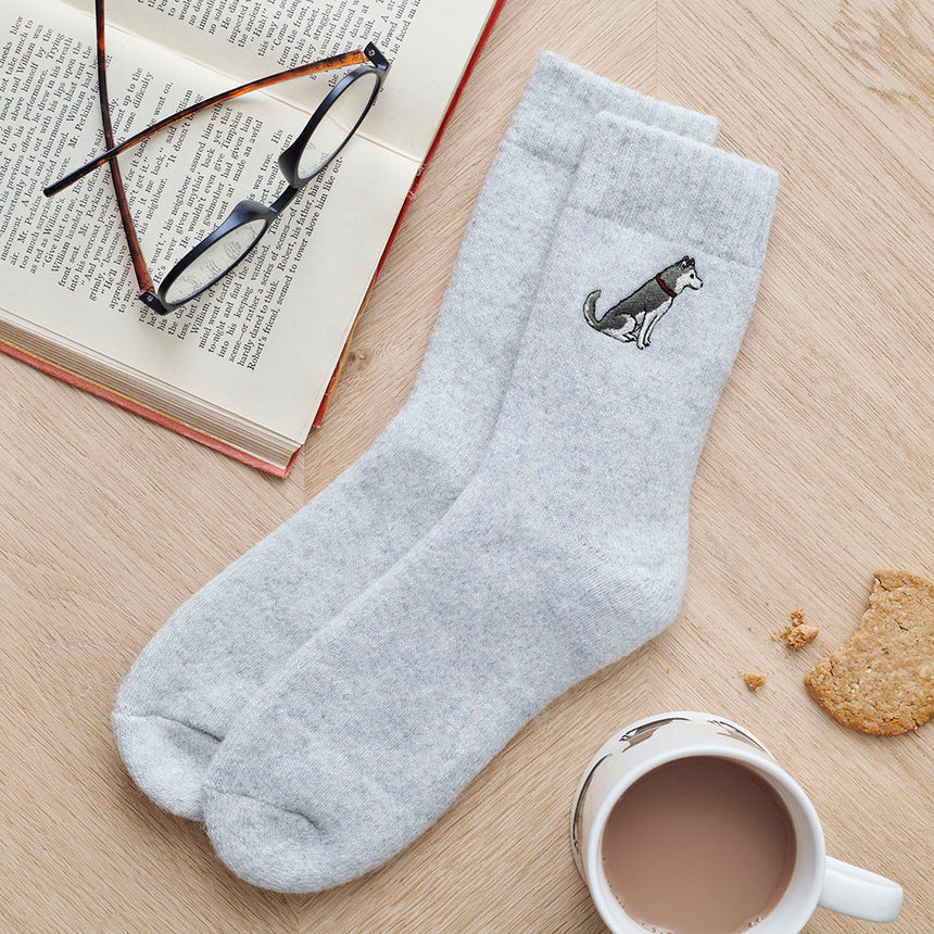 Sweet William Dog Walker Socks, Husky