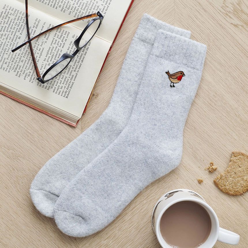 Sweet William Countryside Walking Wool Socks, Robin