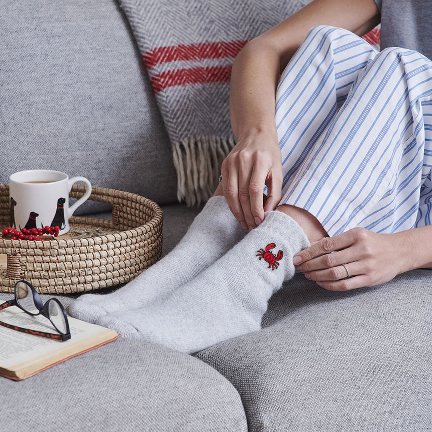 Sweet William Coastal Walking Wool Socks, Crab