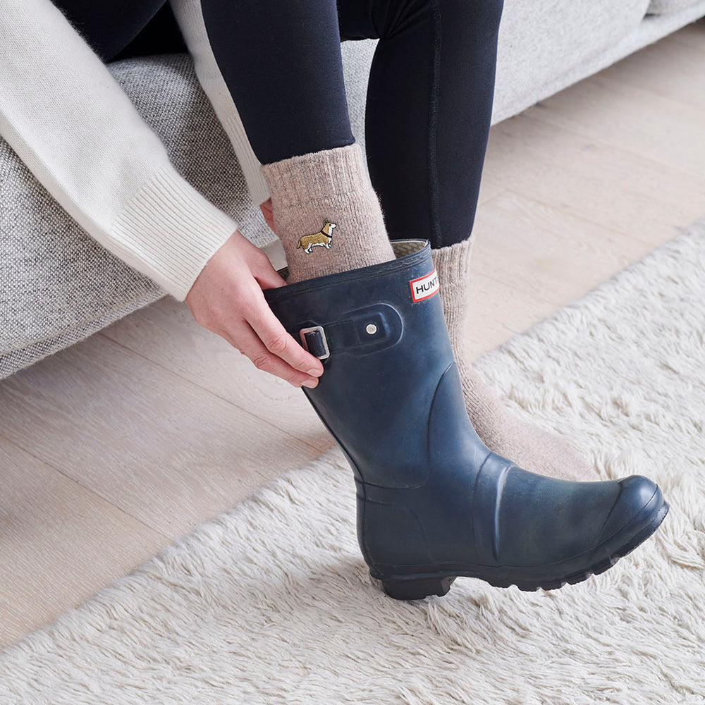 Sweet William Dog Walker Socks, Corgi