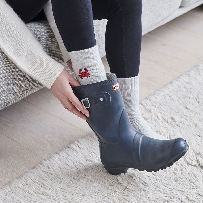 Sweet William Coastal Walking Wool Socks, Crab