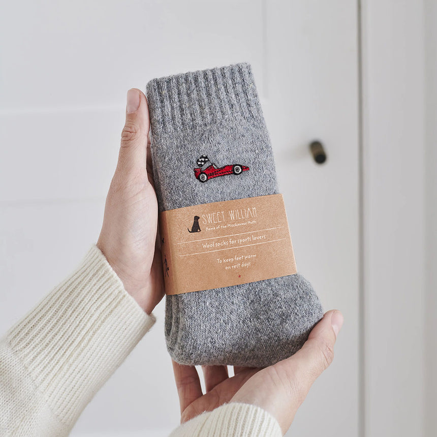 Sweet William Sport Walking Socks , Formula One Racing Car ( Red )