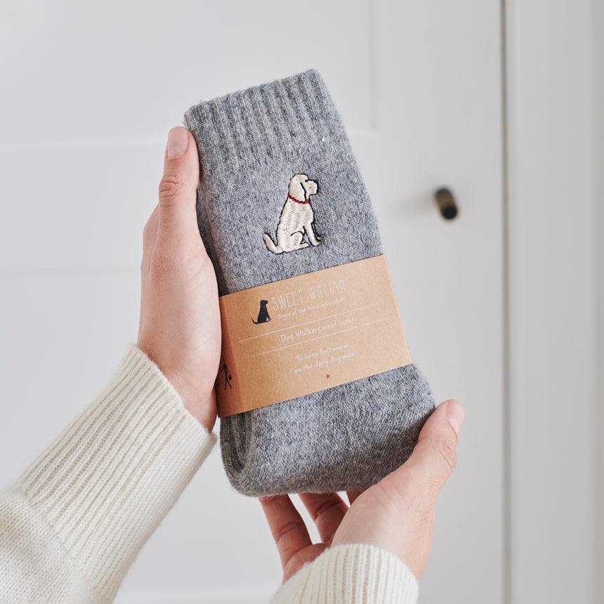 Sweet William Dog Walker Socks, Apricot Cockapoo