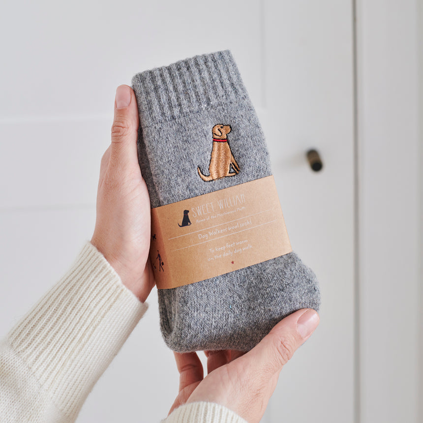 Sweet William Dog Walker Socks, Fox Red Labrador