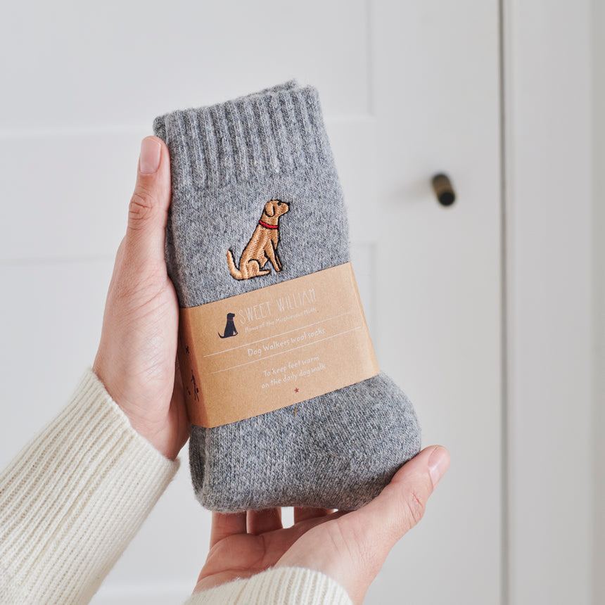 Sweet William Dog Walker Socks, Golden Retriever