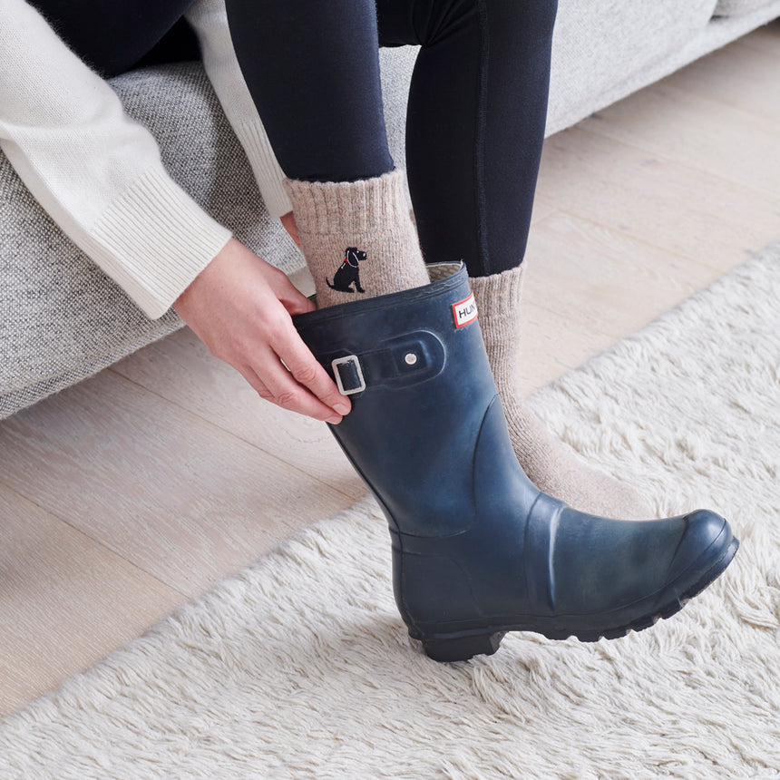 Sweet William Dog Walker Socks, Black Cocker Spaniel