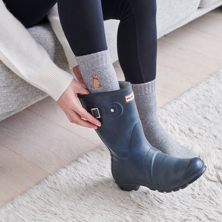 Sweet William Dog Walker Socks, Fox Red Labrador