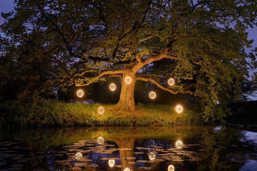 Hanging LED Sphere Light, Copper (40 CM )