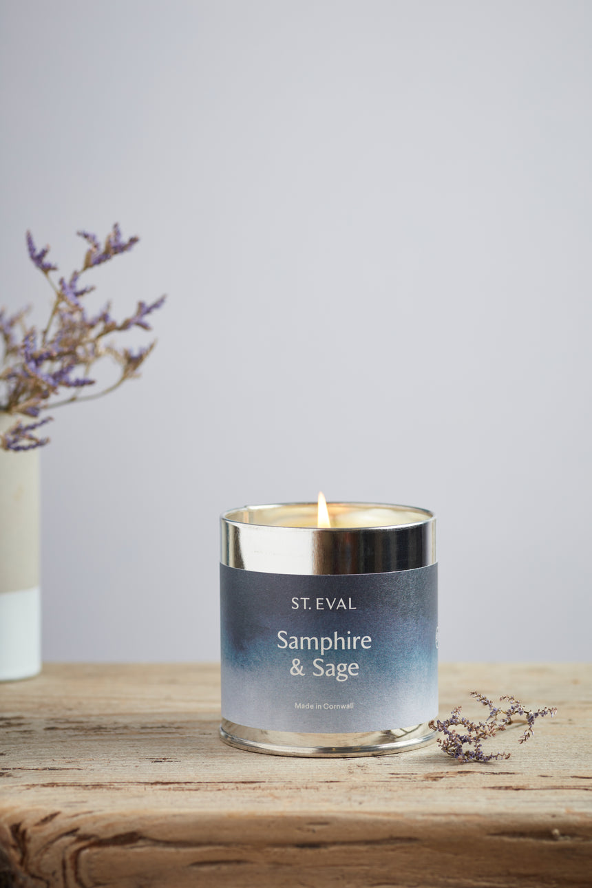 St Eval Samphire & Sage Scented Tin Candle