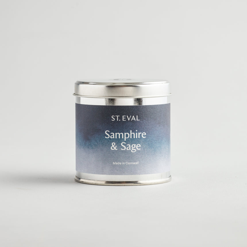 St Eval Samphire & Sage Scented Tin Candle