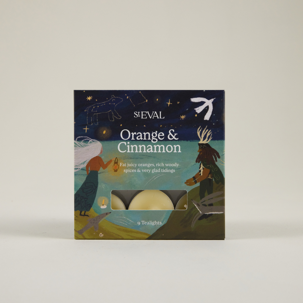 St Eval Winter Edition Orange & Cinnamon Scented Tealights, (Set Of 9)